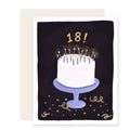 Happy 18th Birthday Cake Card