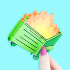 Dumpster Fire, Hair Claw, Accessories, Funny, Hair Clip: Acetate