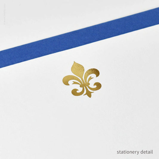 Gold Fleur-de-Lis Stationery Set