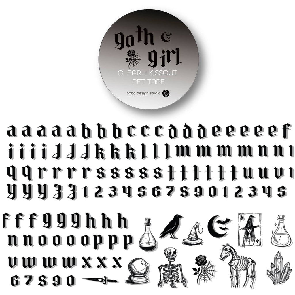 Goth Girl Letter PET Tape