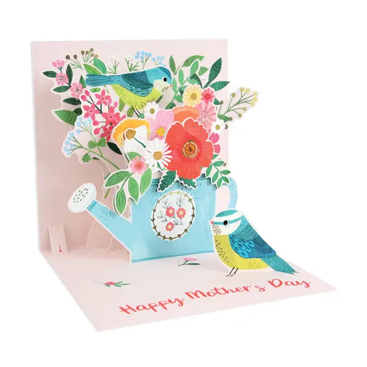 Watering Can and Birds Pop-up Card