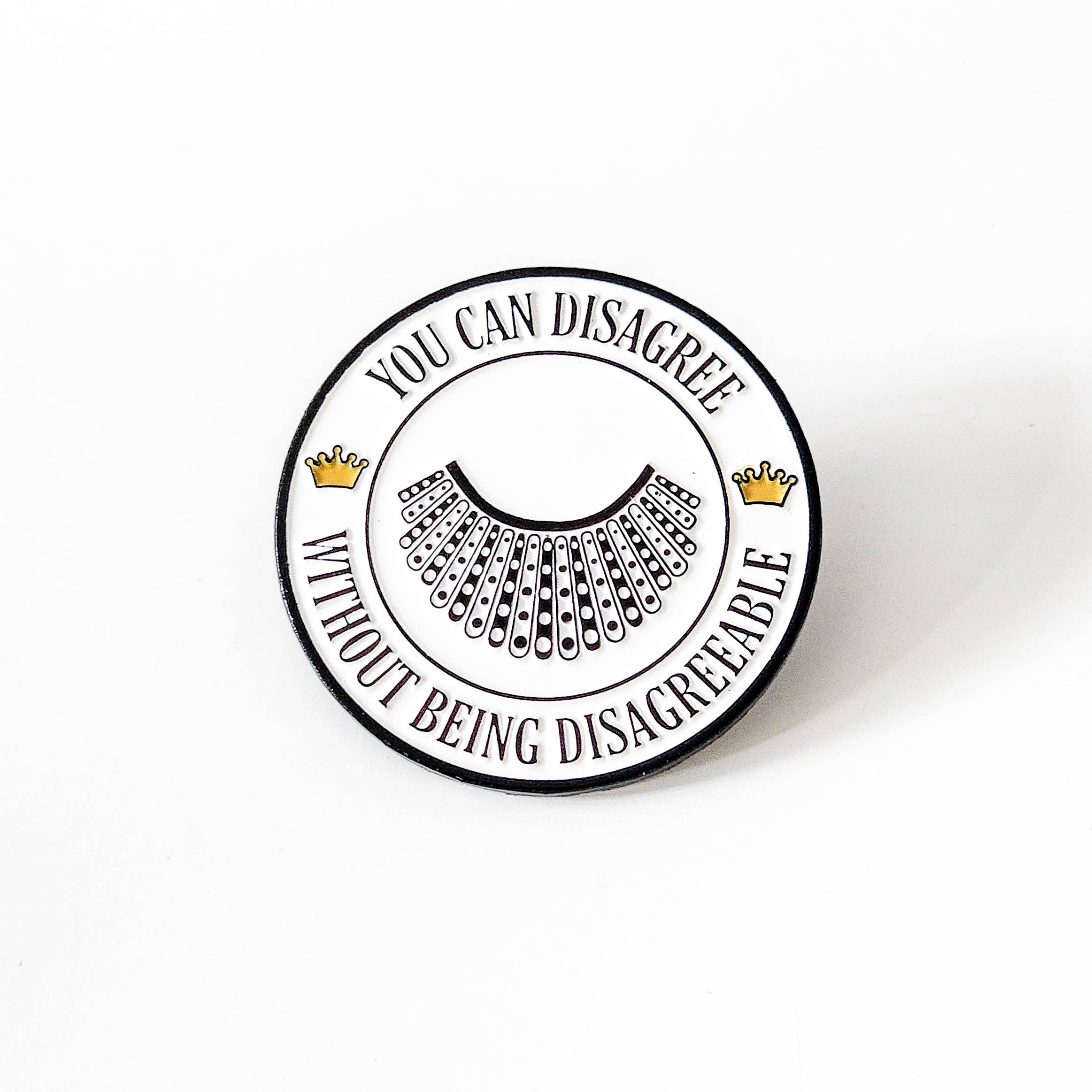 RBG Quote & Dissent Collar Enamel Pin