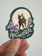 Rochester NY Lilac and Deer Sticker