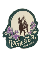 Rochester NY Lilac and Deer Sticker
