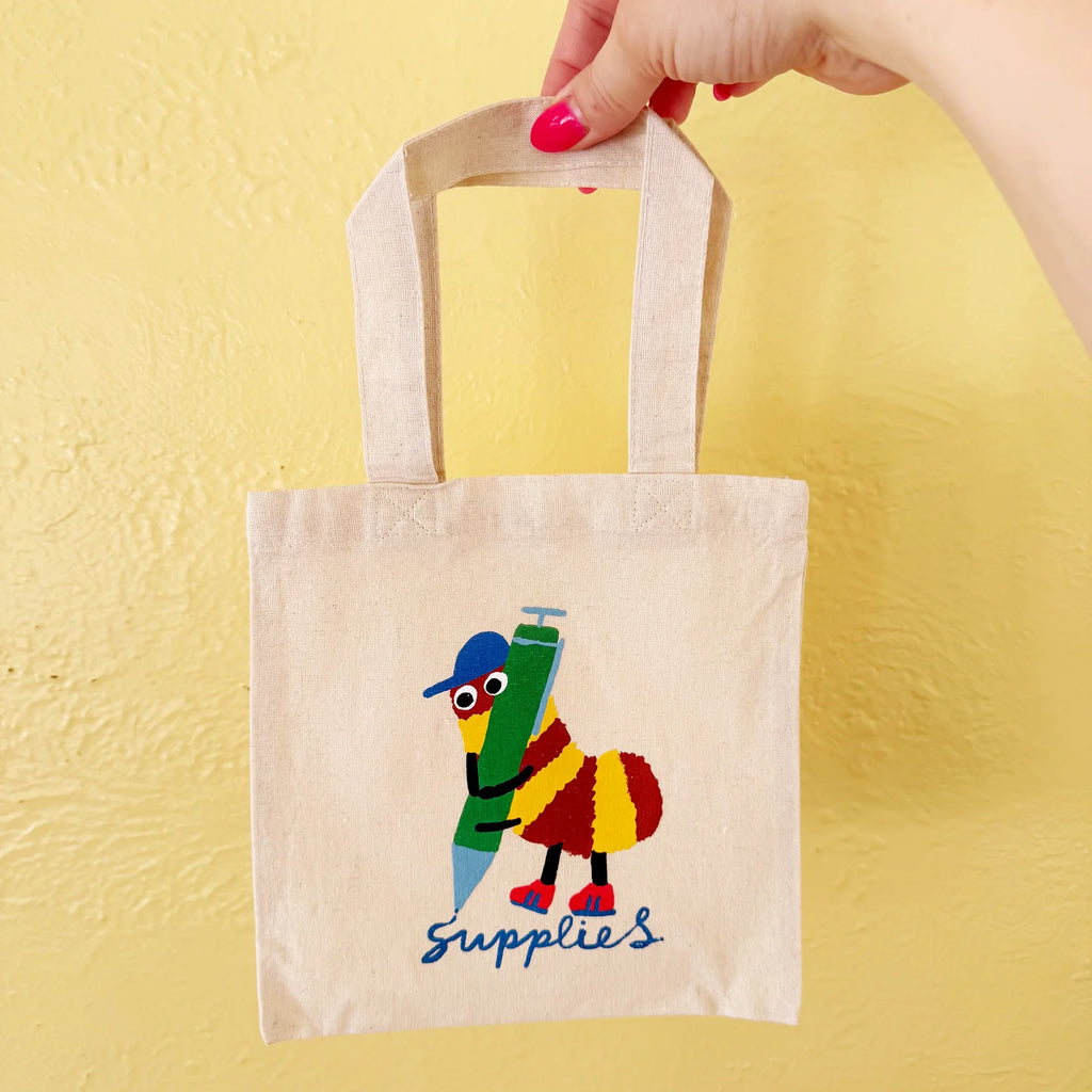Scribble Bug Mini Canvas Tote SSD 2026