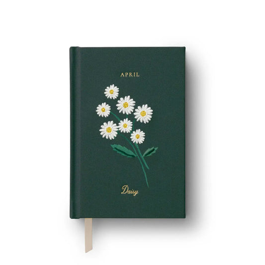 April Birth Month Mini Embroidered Journal