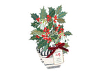 December Holly Pop-Up Flower Card