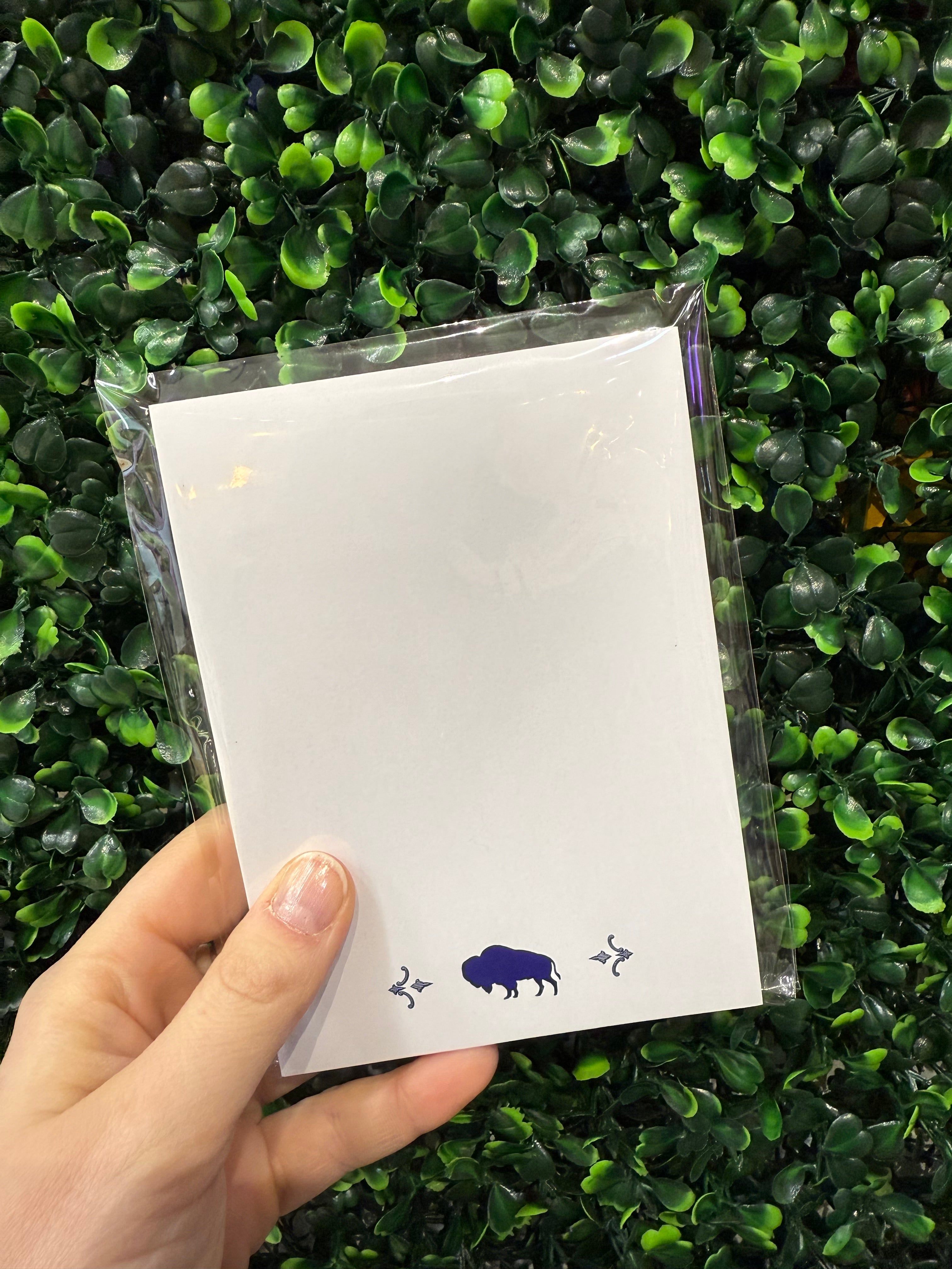 Elegant Buffalo Notepad - Blue