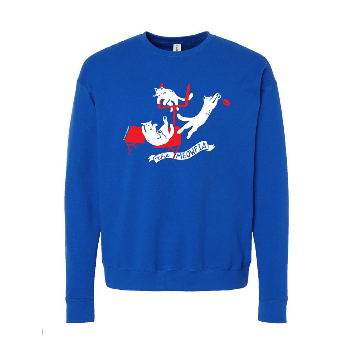The Meowfia Crewneck Sweatshirt - Royal Blue