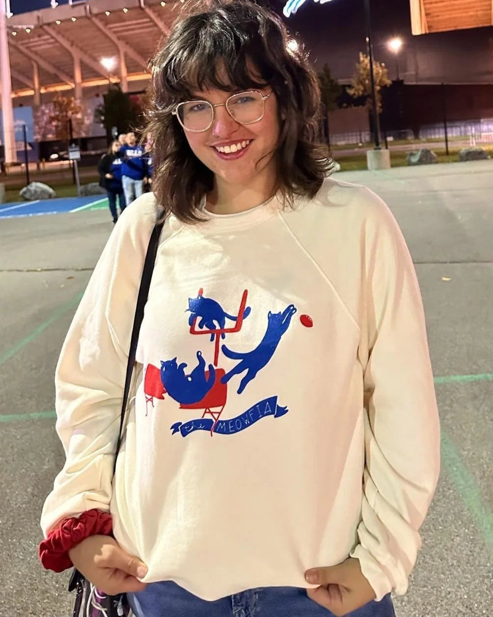 The Meowfia Crewneck Sweatshirt - Cream