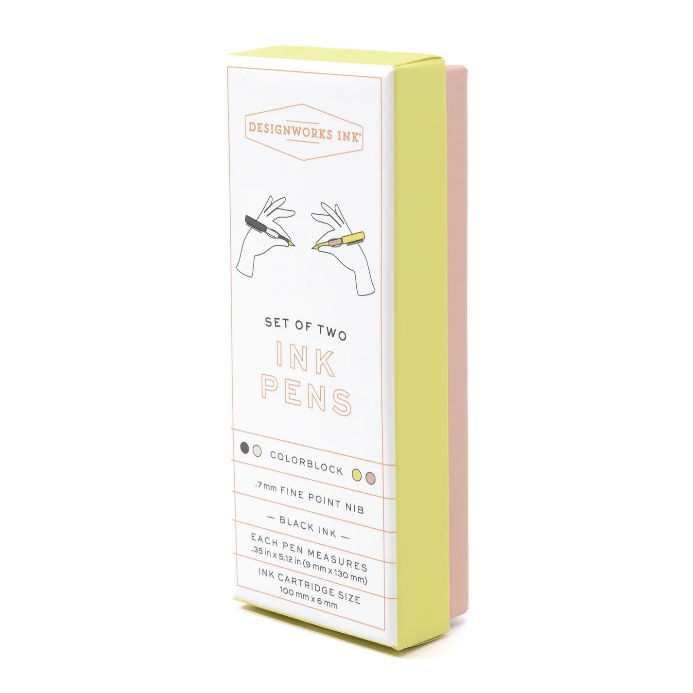 Color Block Pens Set of 2- Off White & Taupe