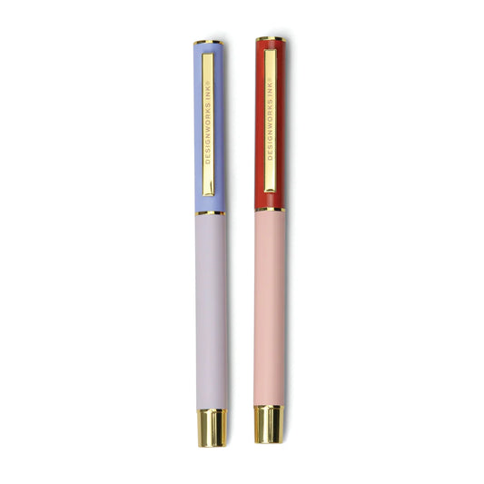 Color Block Pens Set of 2- Lavender & Blush