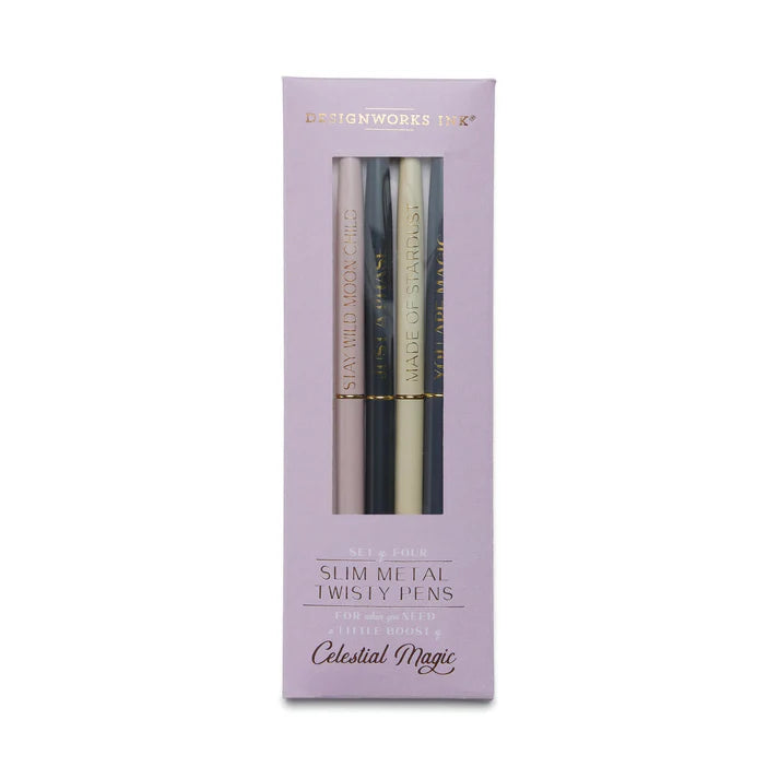 Slim Metal Twisty Pens - Celestial