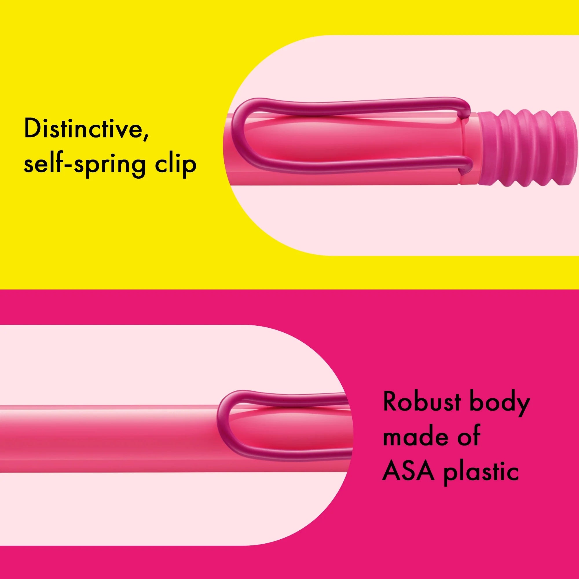 LAMY Safari Fountain Pen in Neon Pink with Fine Nib