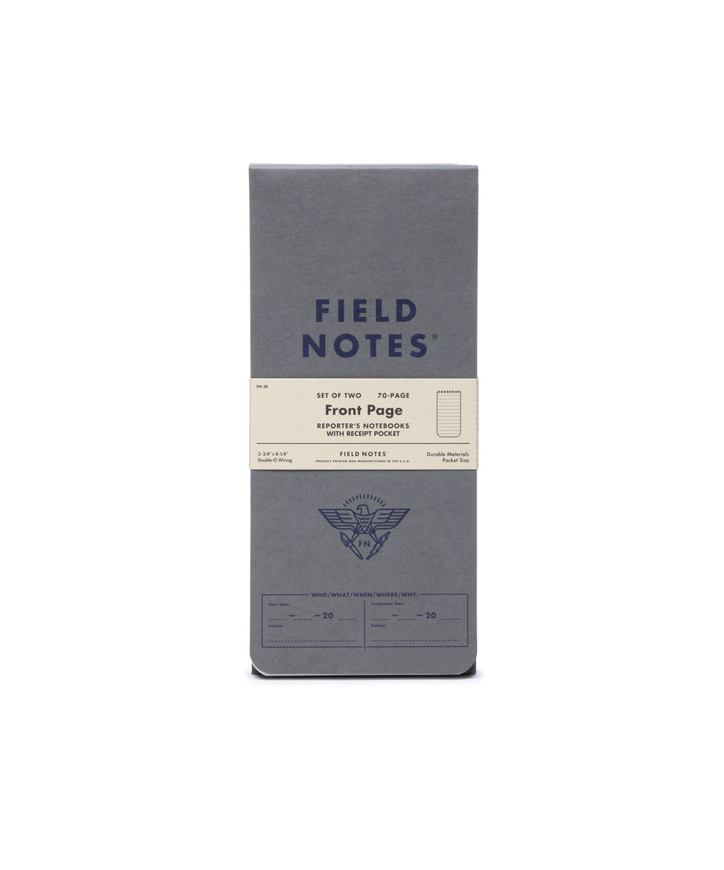 Field Notes Front Page Reporter's Notebooks