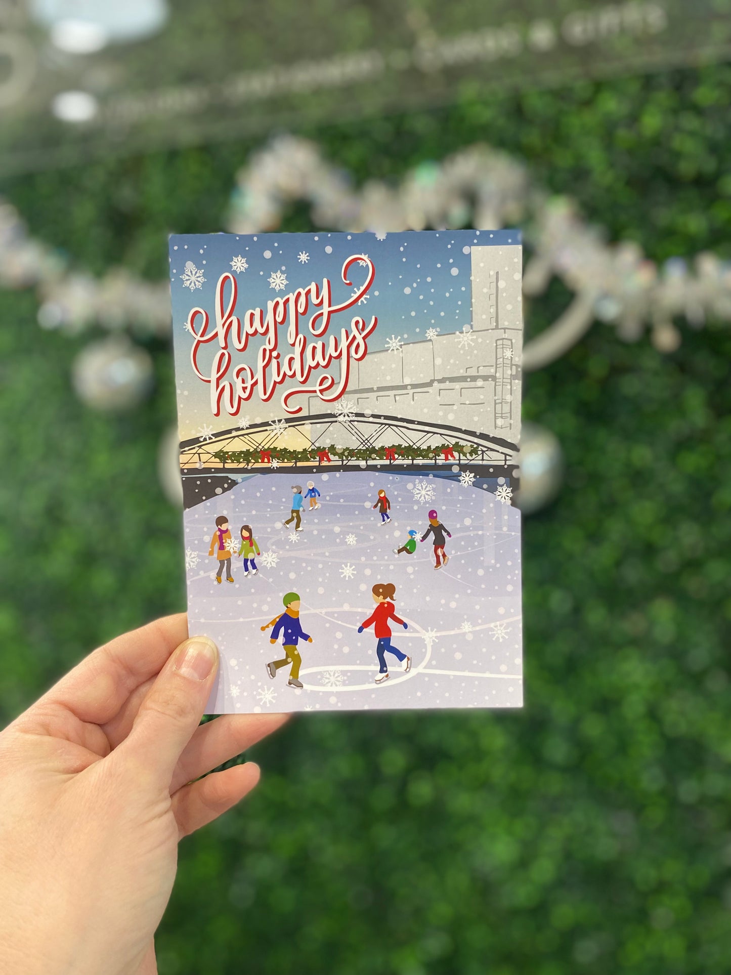 Snowy Buffalo Canalside Holiday Card