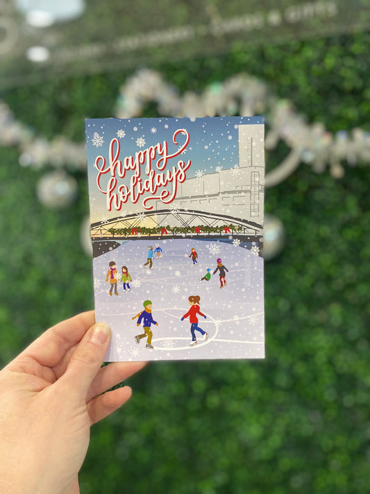 Snowy Buffalo Canalside Holiday Card