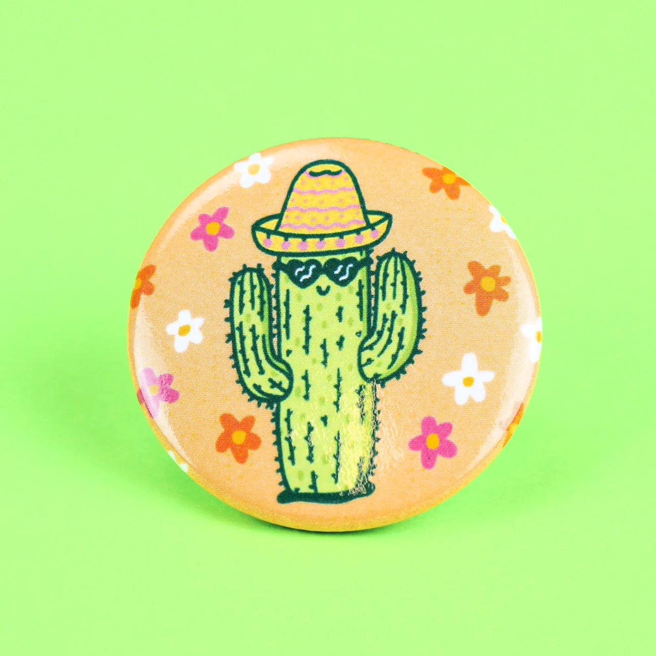 Happy Cactus Button
