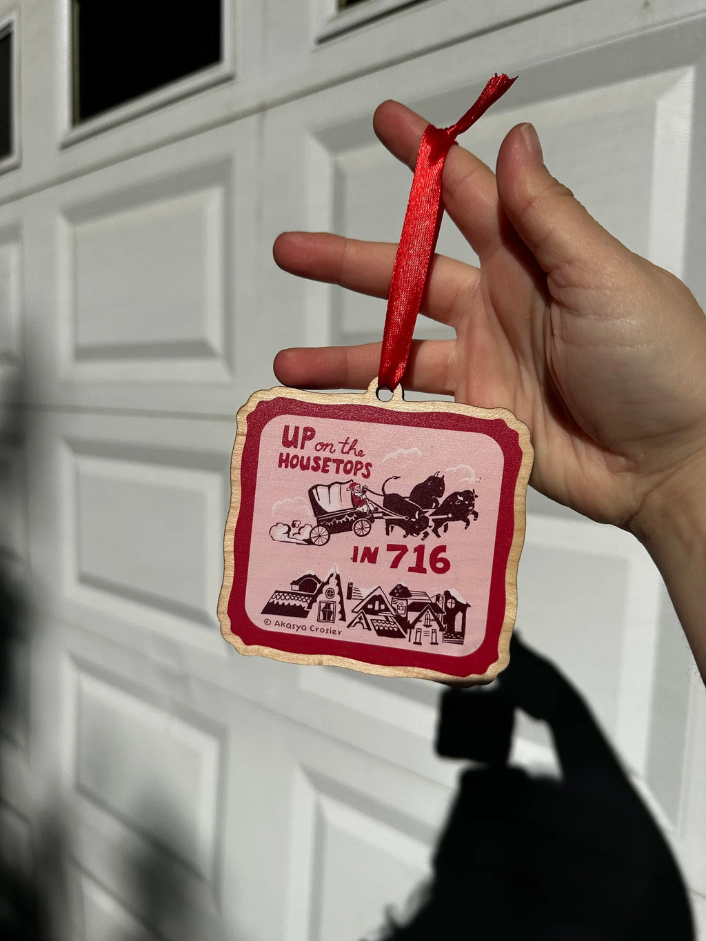 716 Buffalo Housetops Wood Ornament