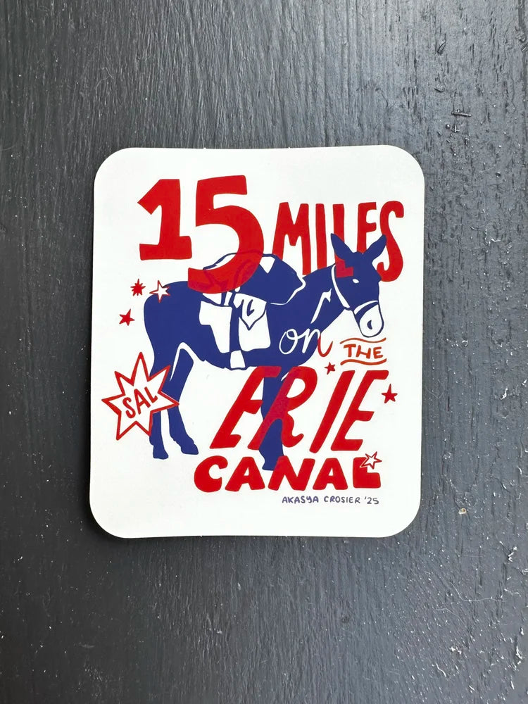 15 Miles on the Erie Canal Sticker
