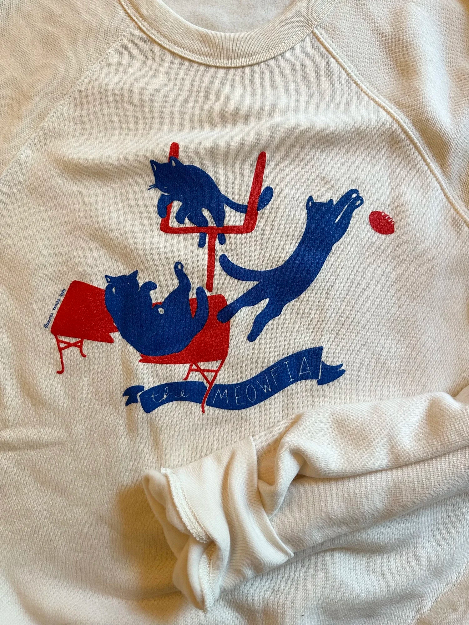 The Meowfia Crewneck Sweatshirt - Cream