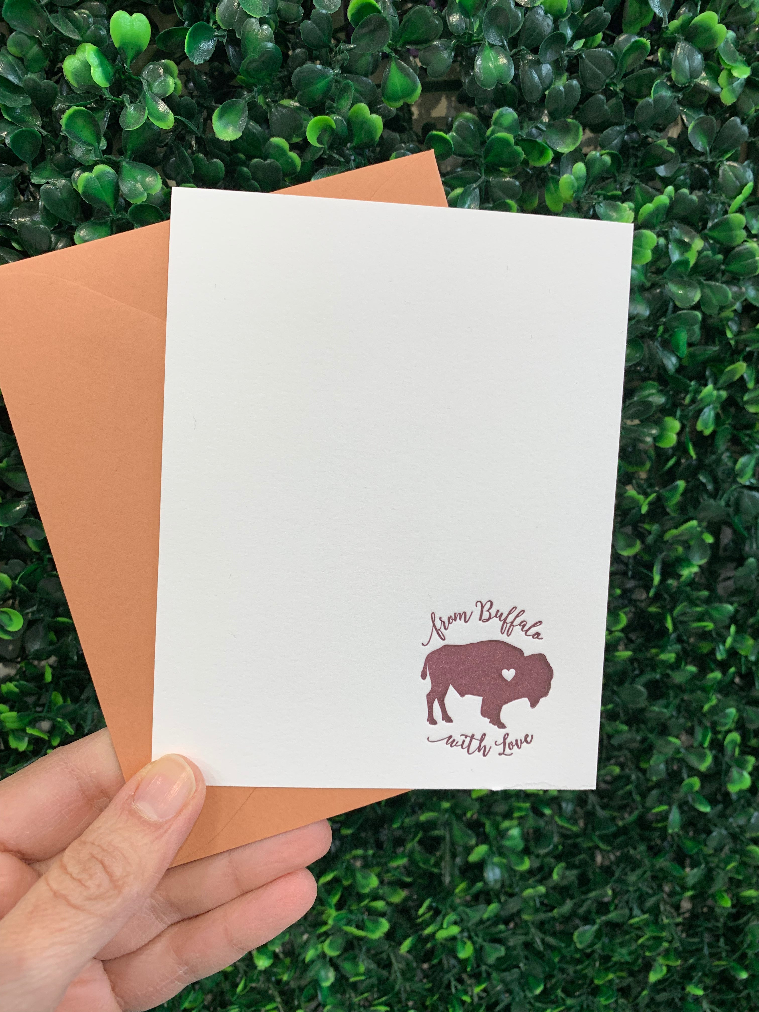 From Buffalo With Love Letterpress Notecard Set
