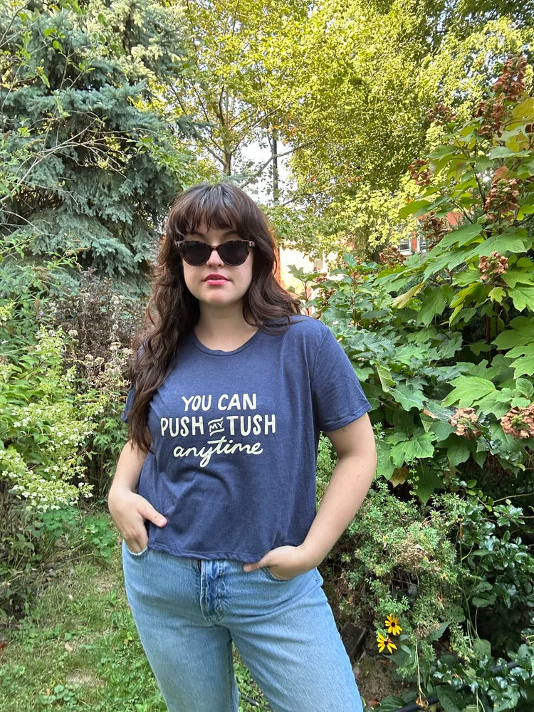 Tush Push Flowy Crop Tee