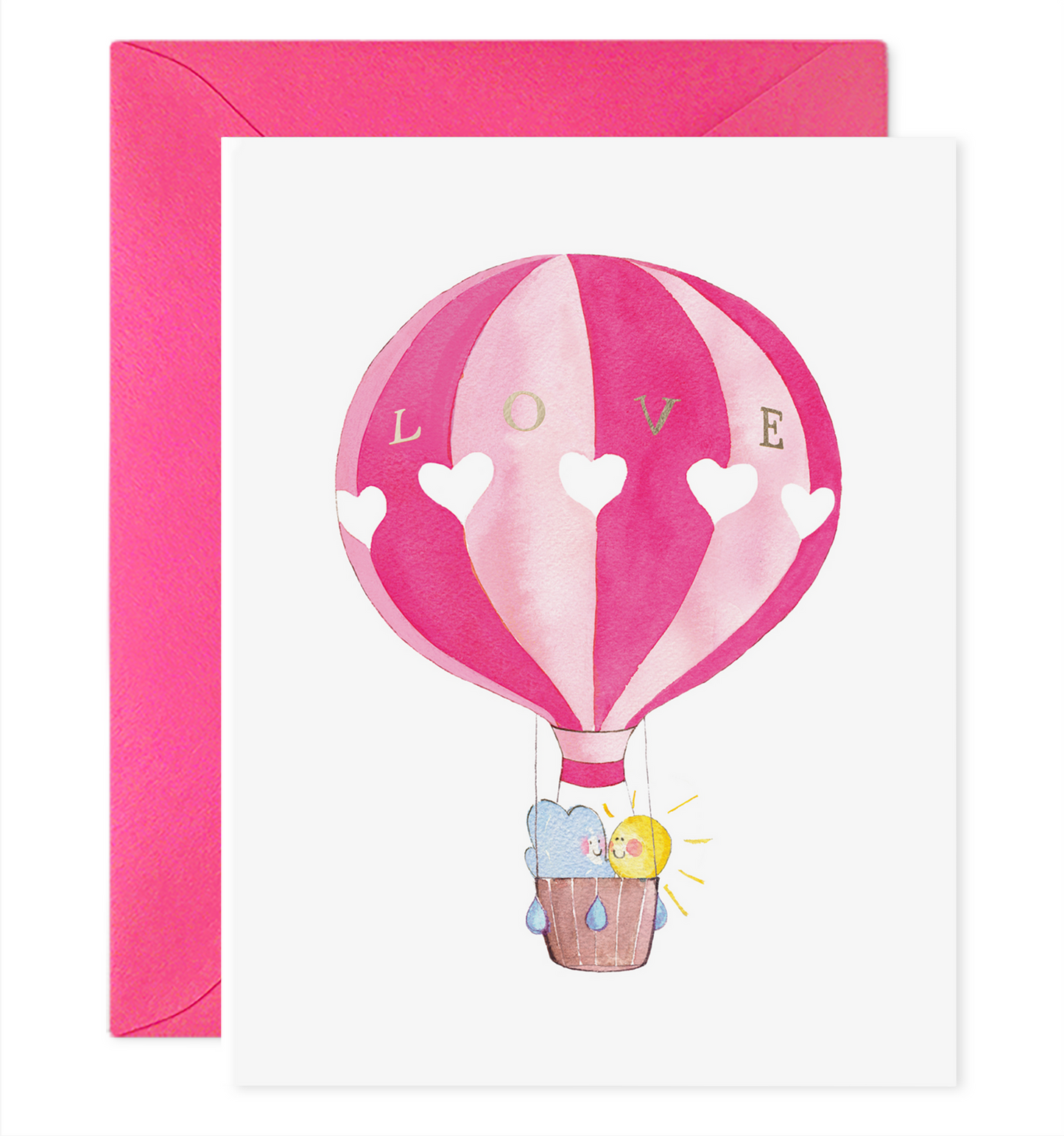 Hot Air Balloon Love Greeting Card