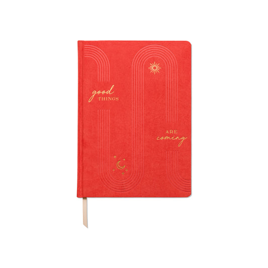 Good Things Are Coming- Jumbo Bookcloth Journal
