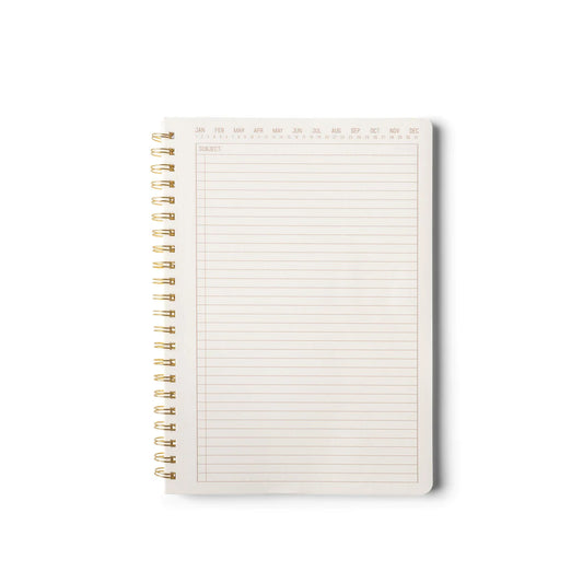 Textured Paper Twin Wire Notebook - Medium Speckled Ivory