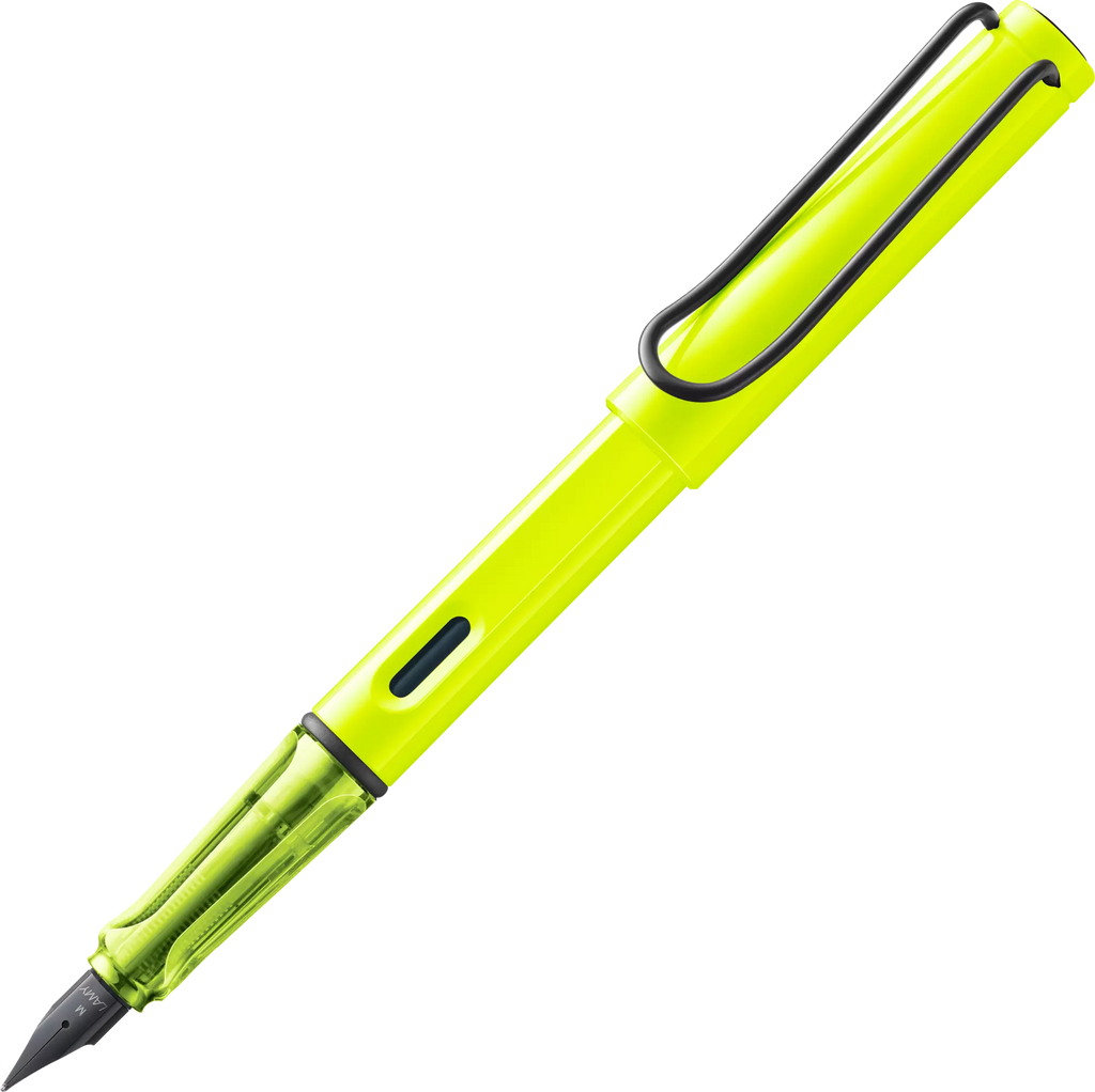 LAMY Safari Fountain Pen in Neon Yellow with Fine Nib