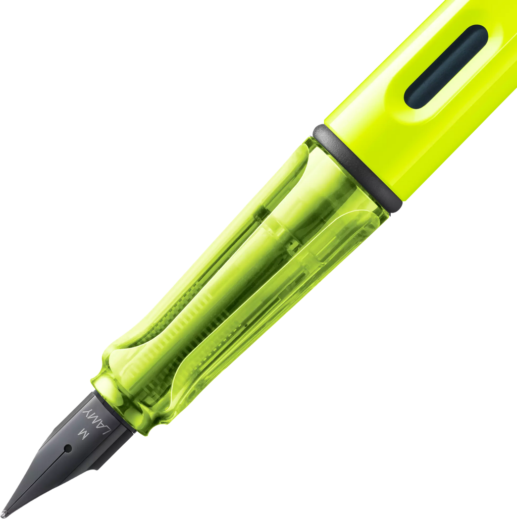 LAMY Safari Fountain Pen in Neon Yellow with Fine Nib