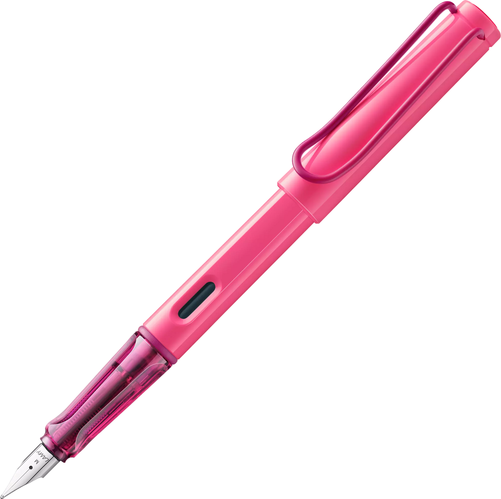 LAMY Safari Fountain Pen in Neon Pink with Fine Nib