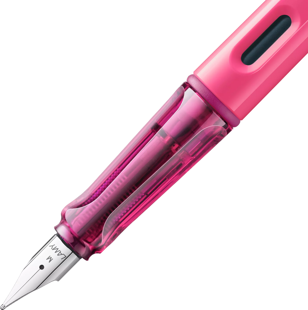 LAMY Safari Fountain Pen in Neon Pink with Fine Nib
