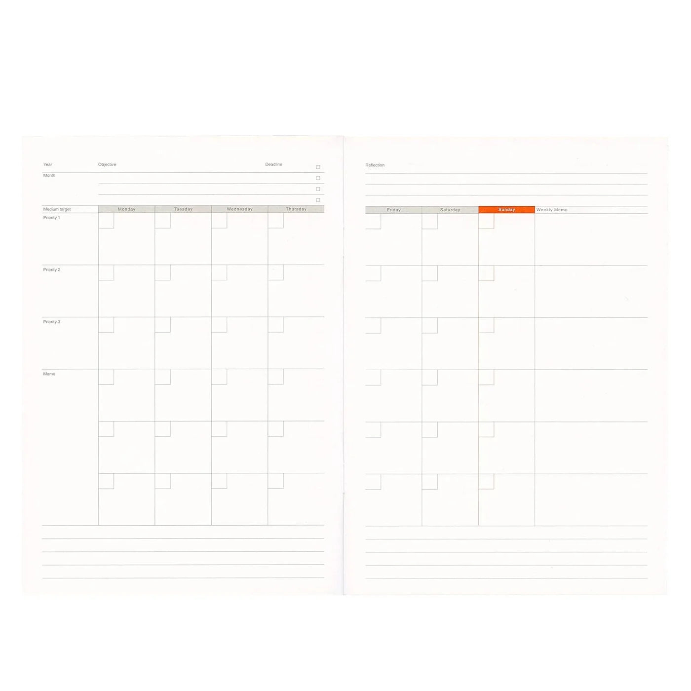 Function Notebook: Monthly Planner