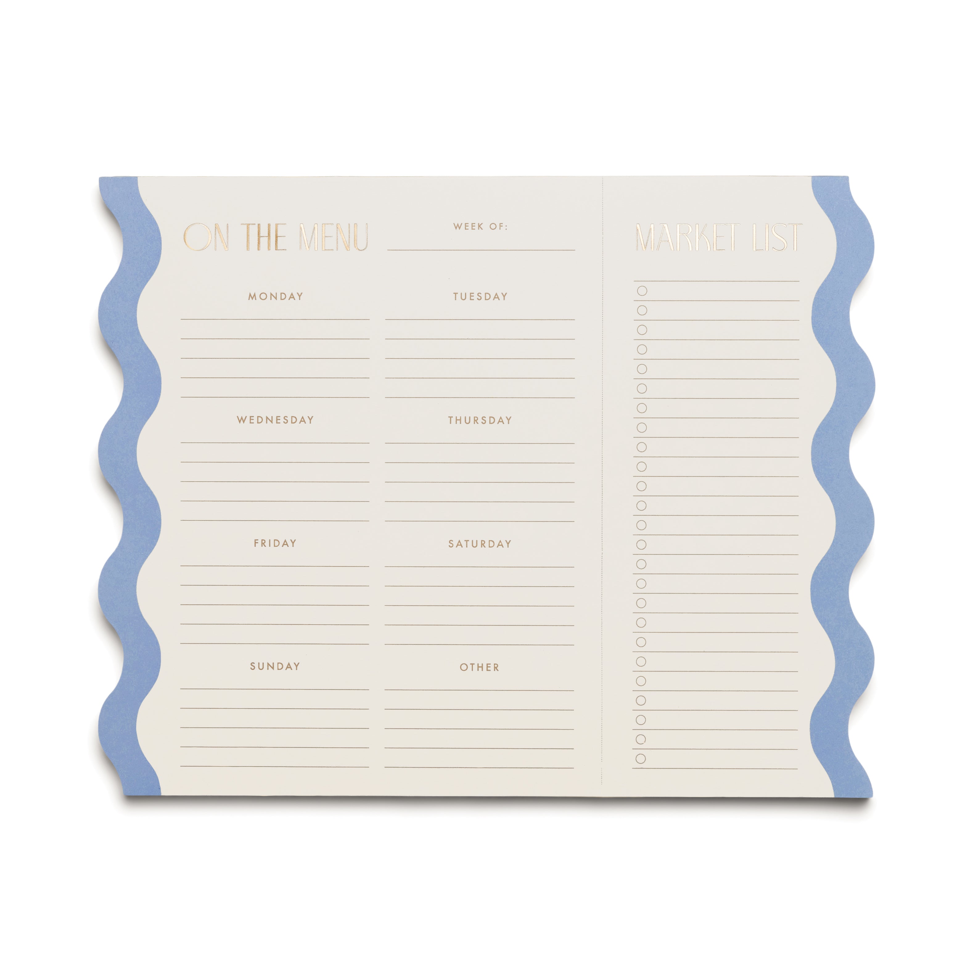 Meal Planner Notepad - Cloud & Cream