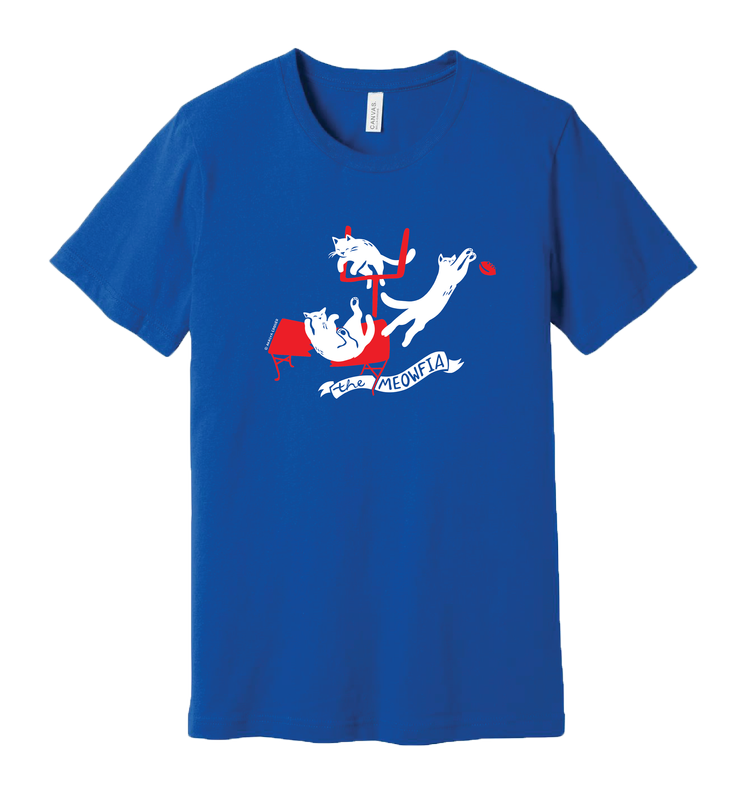 The Meowfia T-Shirt in Blue