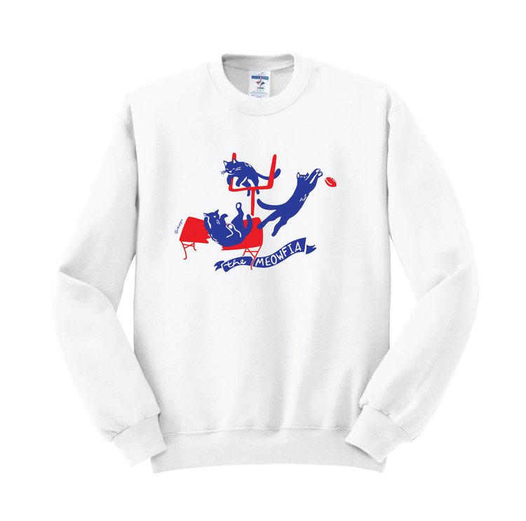 The Meowfia Crewneck Sweatshirt - White