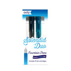 Splendid Duo Fountain Pens - Black & Blue Set of Two