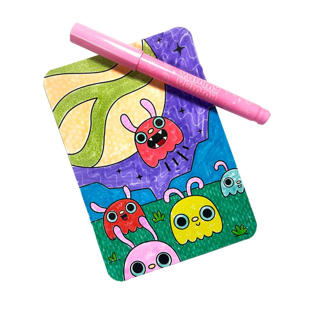 Undercover Art Hidden Patterns Coloring Activity- Undercover Aliens