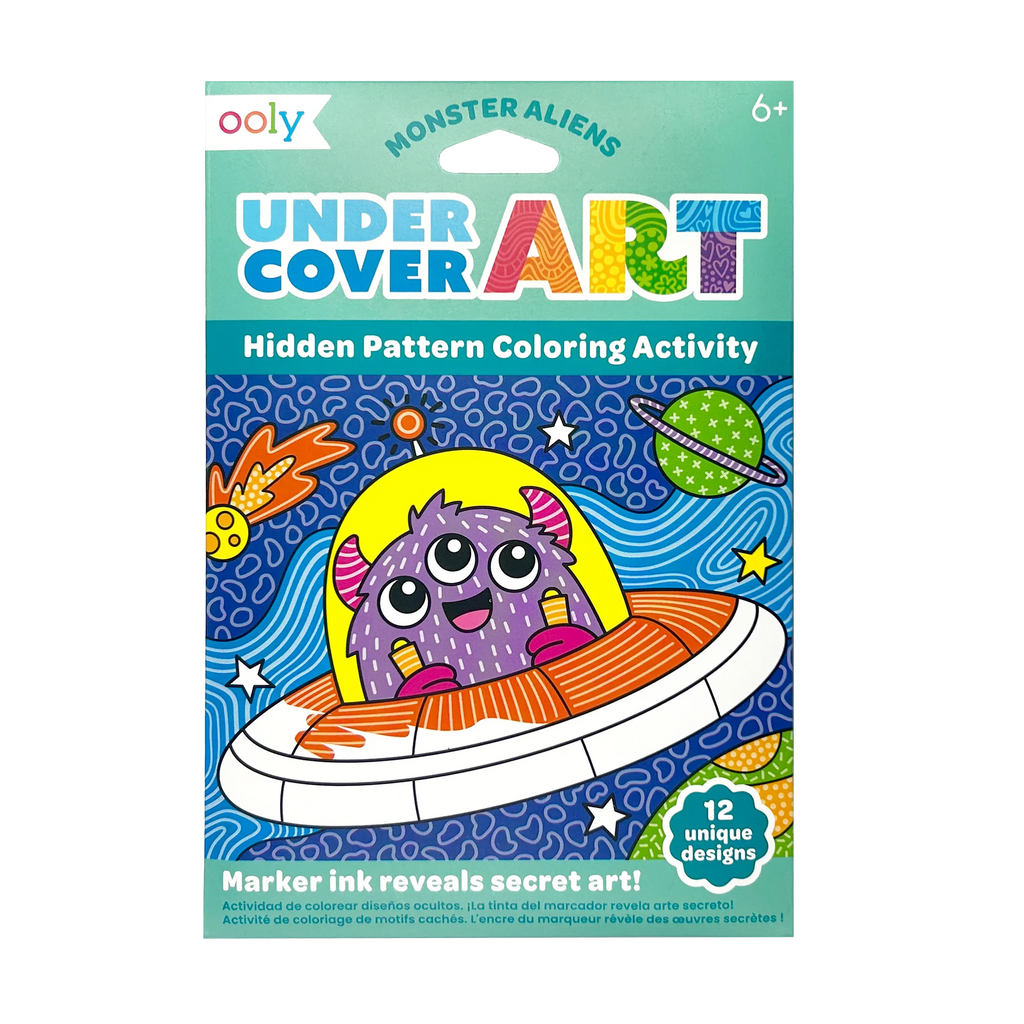 Undercover Art Hidden Patterns Coloring Activity- Undercover Aliens