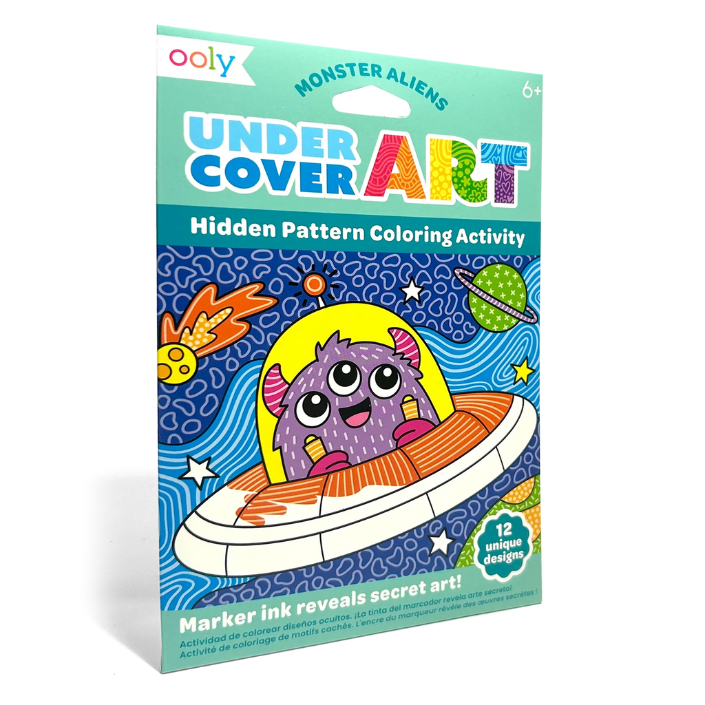 Undercover Art Hidden Patterns Coloring Activity- Undercover Aliens
