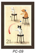 Yo-Yo Cat Postcard