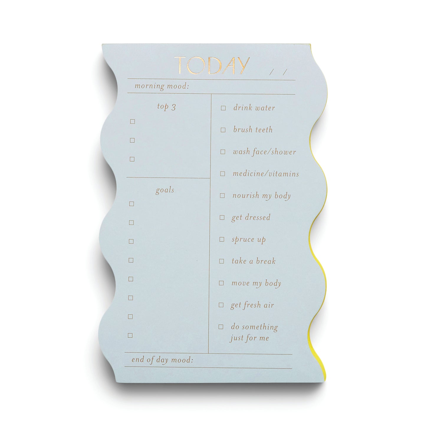 Daily Self Care Notepad- Cloud