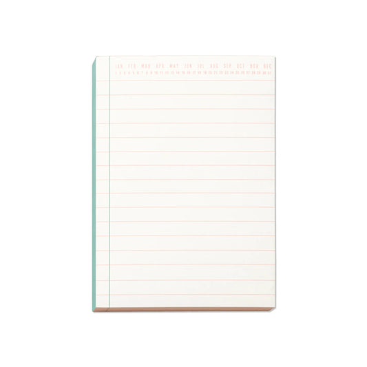 Colorblock Notepad - Green & Peach