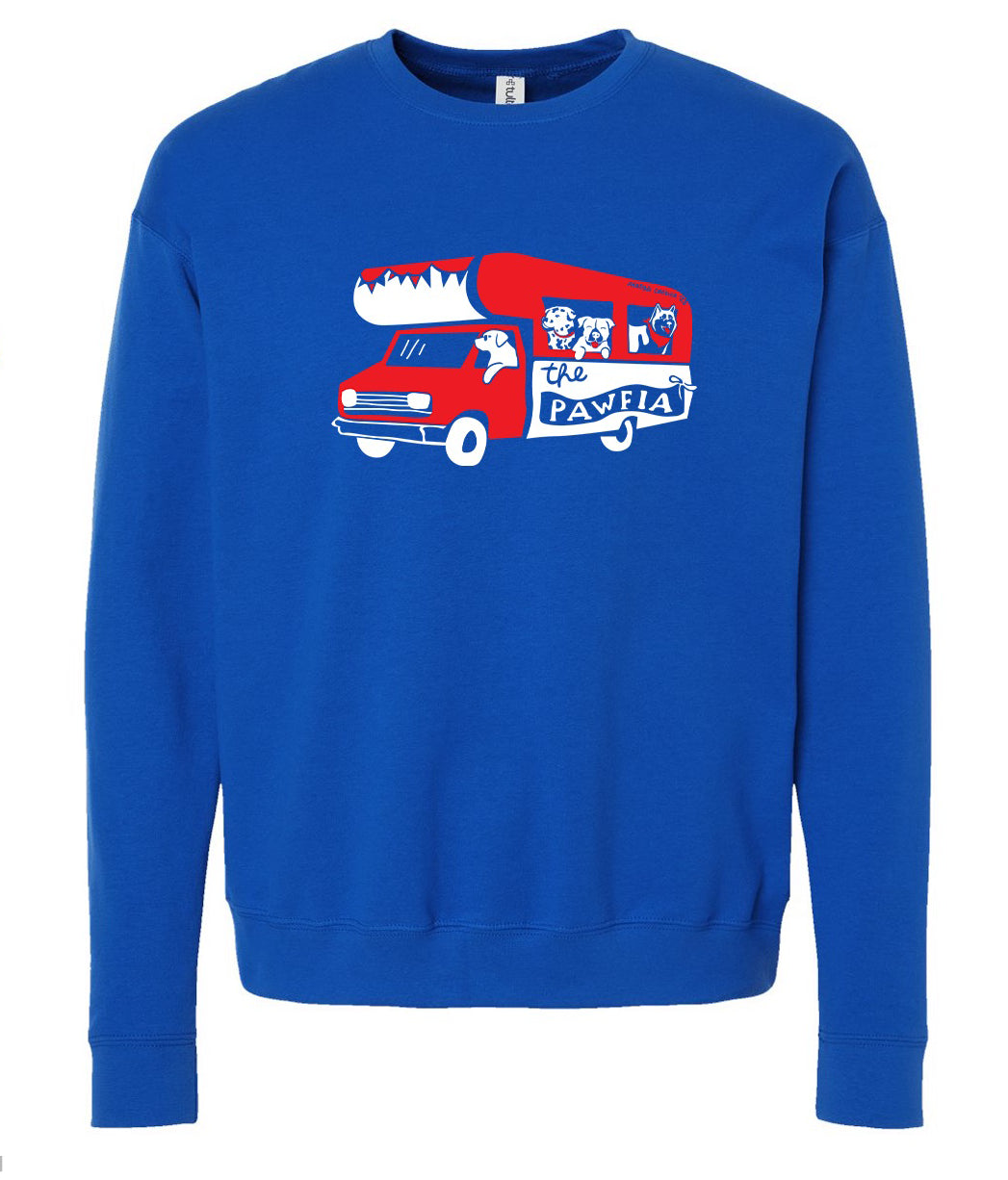 The Pawfia Crewnecks Sweatshirt - Royal Blue
