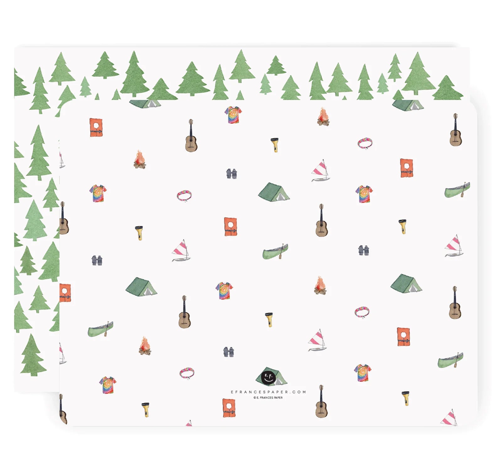 Camp Flat Notes Stationery Set (8 cards & Envelopes)