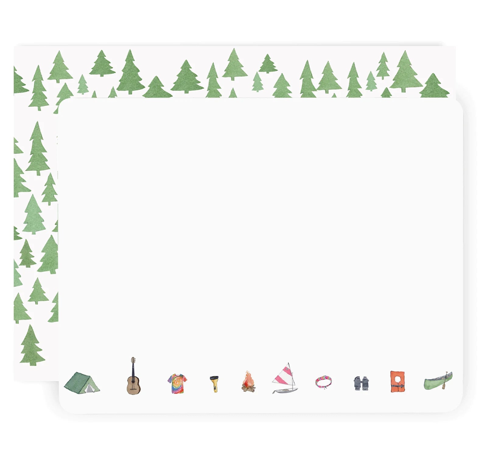 Camp Flat Notes Stationery Set (8 cards & Envelopes)