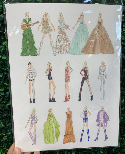 Taylor Swift Inspired Fashion Art Print
