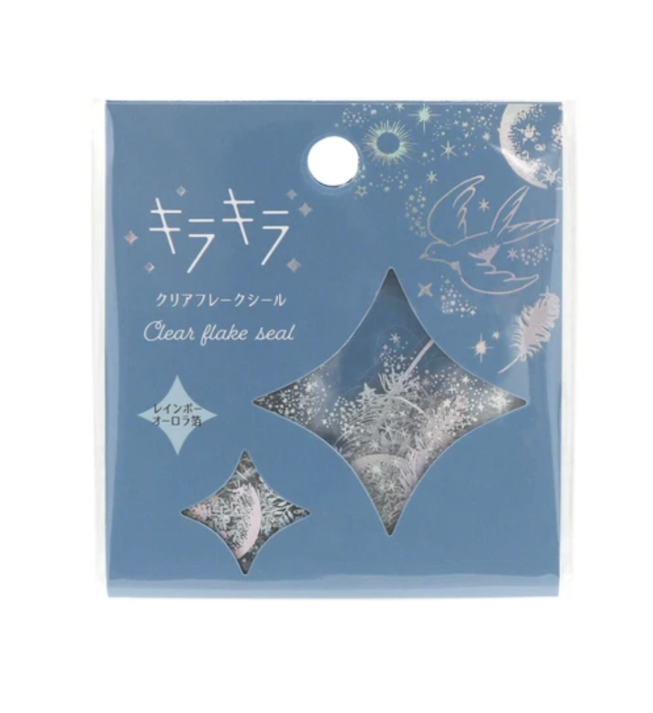 Clear Birds Sticker Flakes